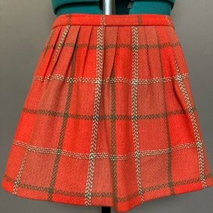 250 Valencia for Levi’s Orange Plaid Wool Skirt